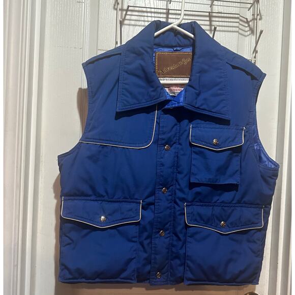 Vintage Adventure Gear Goose Down Vest Quilted Double Layer Body Men L Zip up - Picture 1 of 10